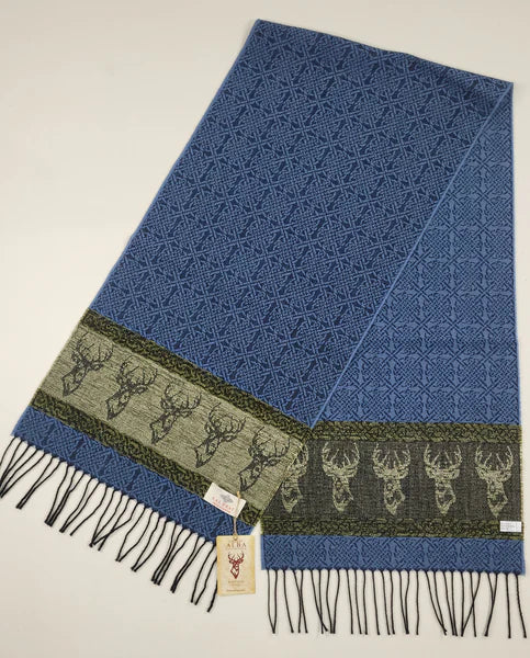 Handmade Scottish Scarf | Wool & Chenille Blend