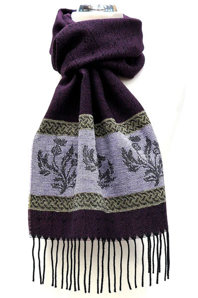 Handmade Scottish Scarf | Wool & Chenille Blend