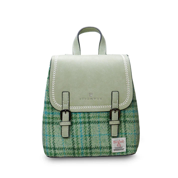 Islander Jura Backpack with Harris Tweed (Mint Green Check)