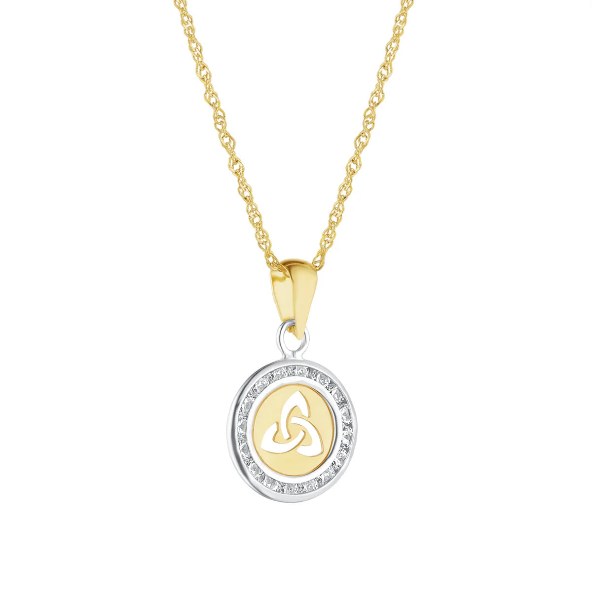 Petite Gold Round Trinity Knot Pendant