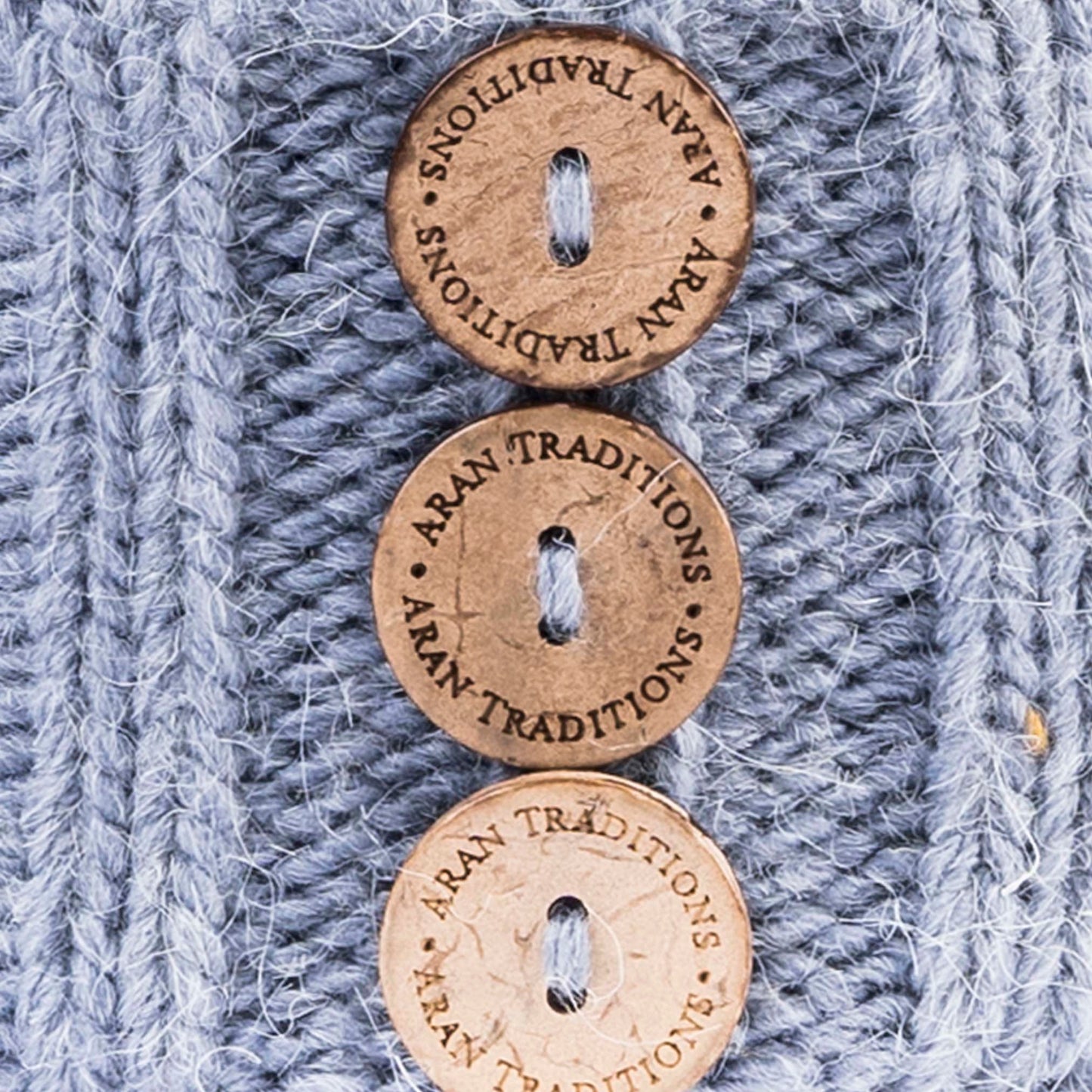 Aran Diamond Cable Button Hat - Slate