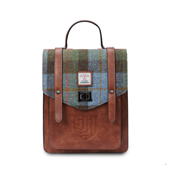 2814 Set from Harris Tweed Mini Carloway Backpack & Long Purse Gift Ready Islander Harris Tweed Mini Carloway Backpack | ShamrockGift.com main image 3