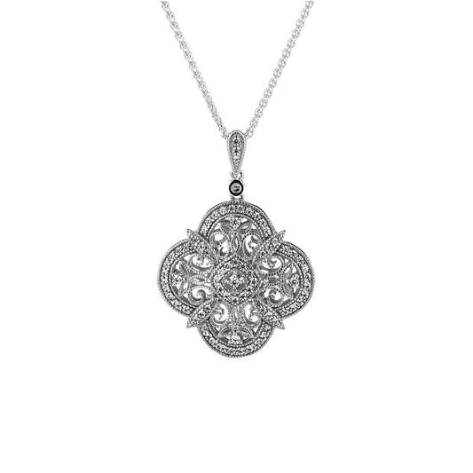 Night & Day Reversible Scalloped Pendant