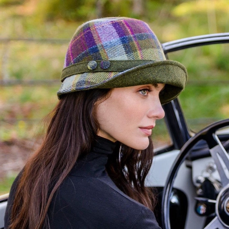 Autumn winter Wool Plaid contrast fisherman hat Scb8ca0fa42f24bcda49994a86a412  main image 4
