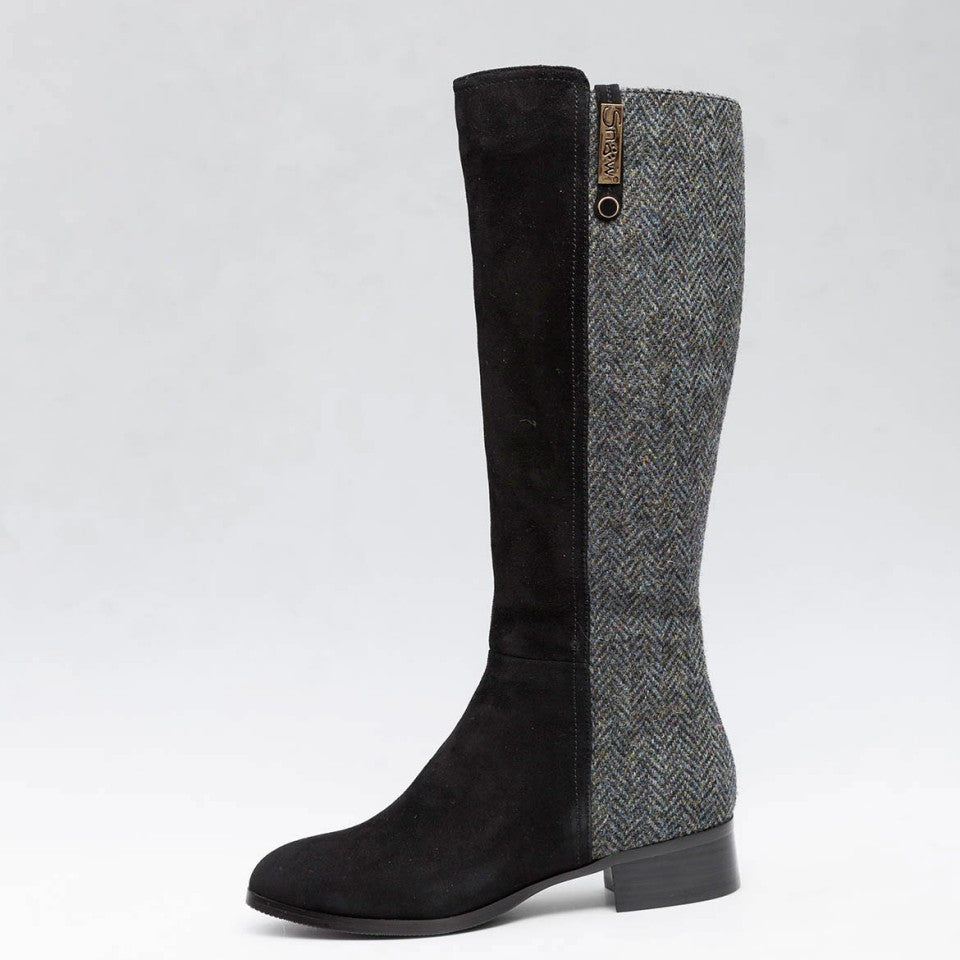 1460 harris tweed lusso leather ankle boots