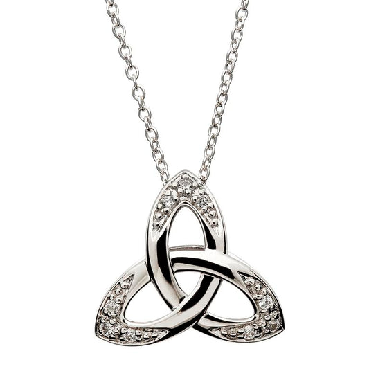 Celtic Stone Set Trinity Knot Pendant