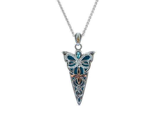 Reversible Butterfly Enamel Pendant