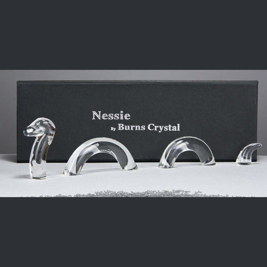 4-piece crystal glass Loch Ness Monster figurine