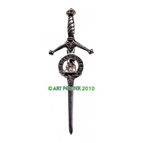 Clan Kilt Pin / Brooch from Art Pewter of Scotland — [ 68 Names ]