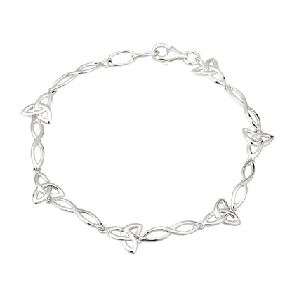 Silver Celtic Trinity Knot Bracelet