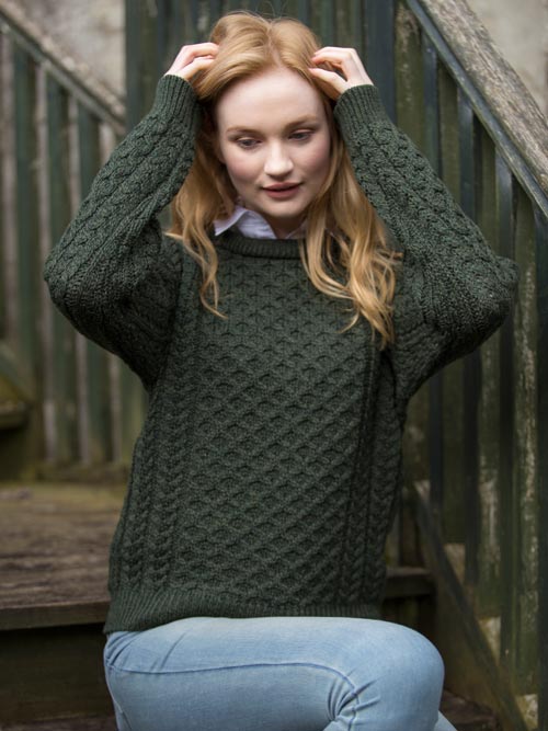 Classic Aran Crew Neck Fisherman Sweater | Unisex [3 Colors]