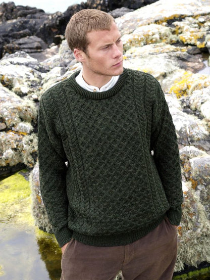 Classic Aran Crew Neck Fisherman Sweater | Unisex [3 Colors]