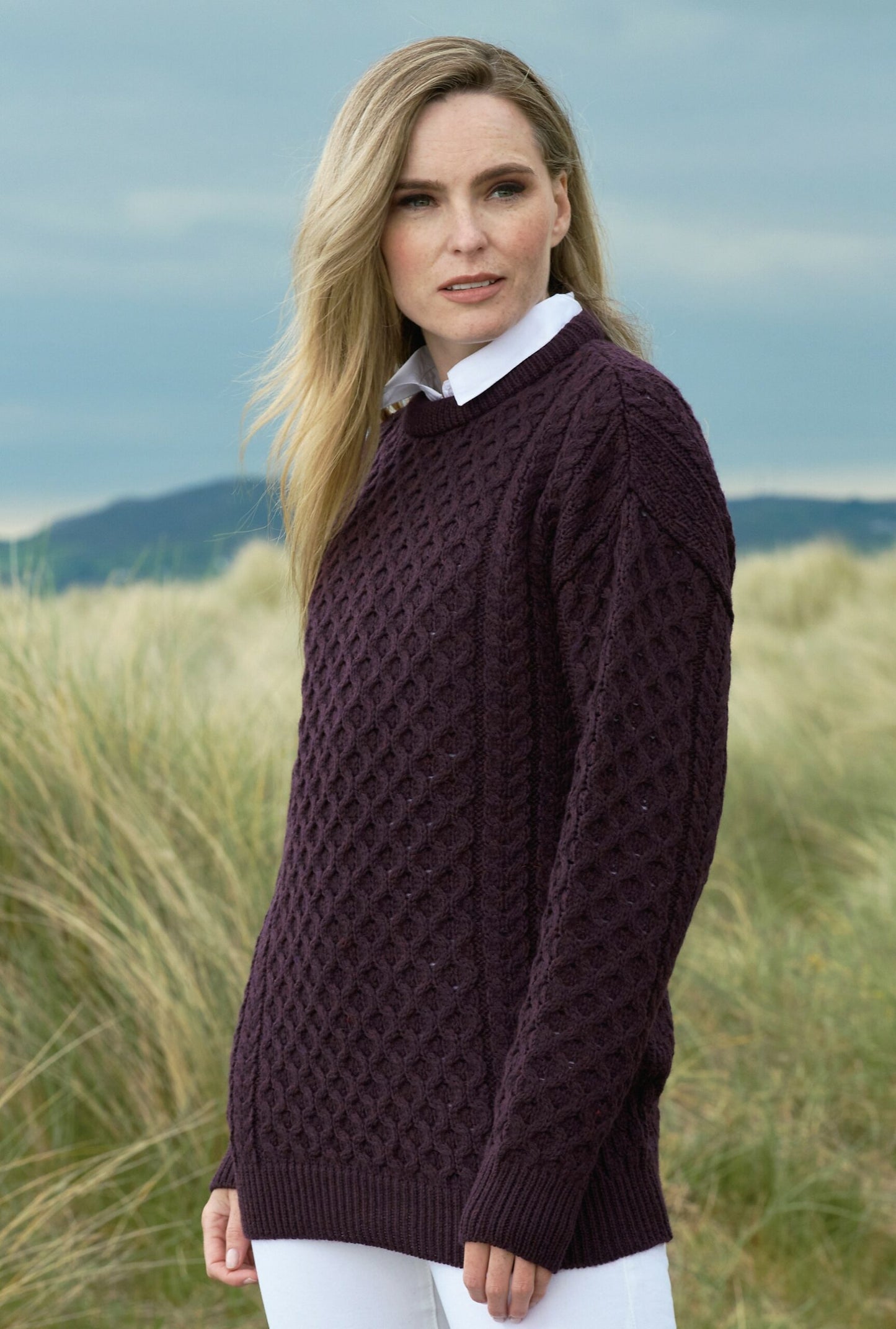 Classic Aran Crew Neck Fisherman Sweater | Unisex [3 Colors]