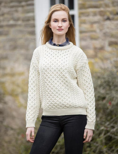 Classic Aran Crew Neck Fisherman Sweater | Unisex [3 Colors]