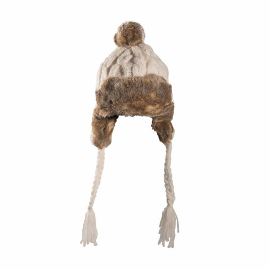 Aran Cable Trapper Hat [3 Colors]