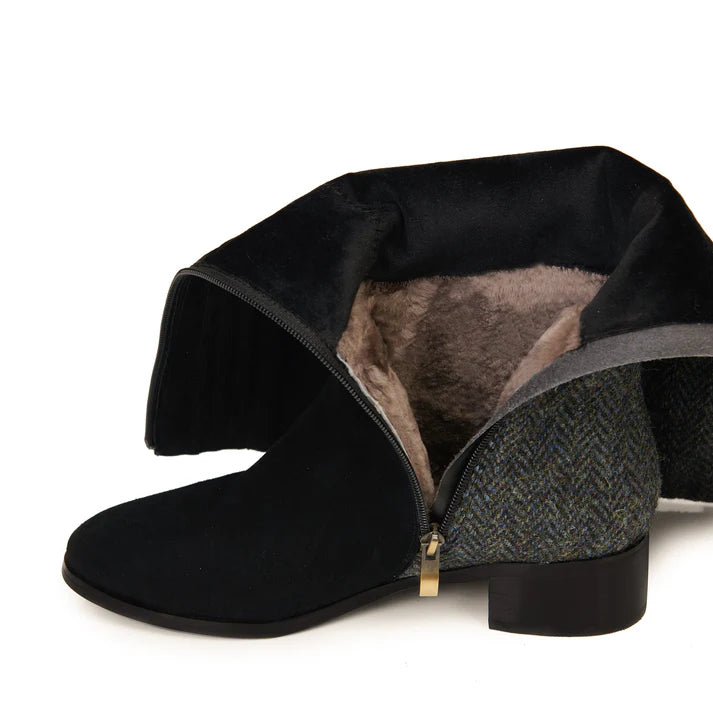 Roxburgh Harris Tweed & Sheepskin Boots [3 Colors]