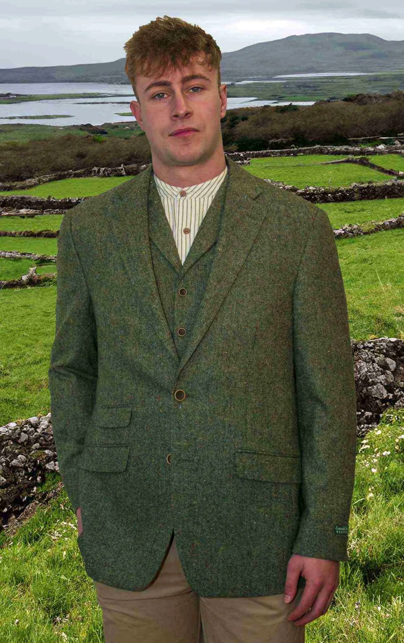 【自宅試着のみ】Wool-Blend Fancy Tweed Jacket Herringbone Wool Blend Tweed Jacket [7 Colors] – Scotland