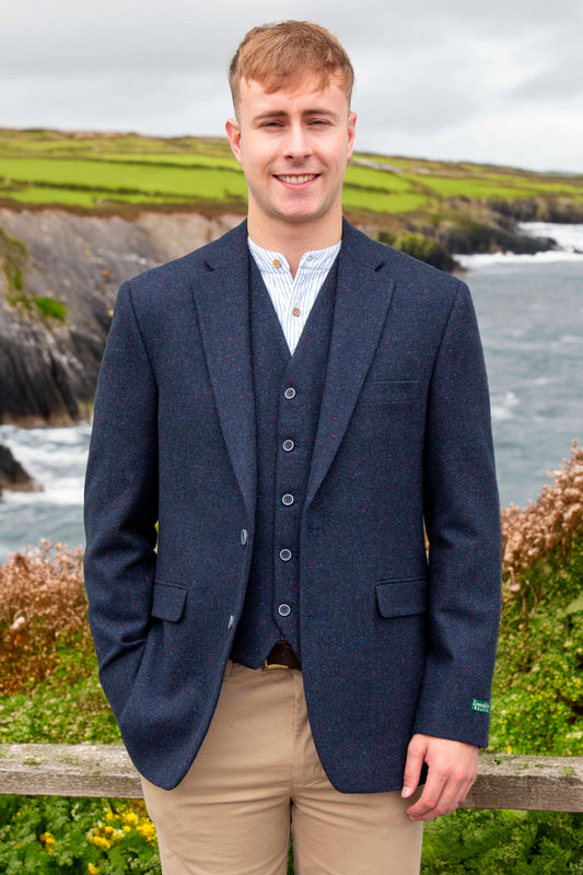 Herringbone Wool Blend Tweed Jacket [8 Colors]