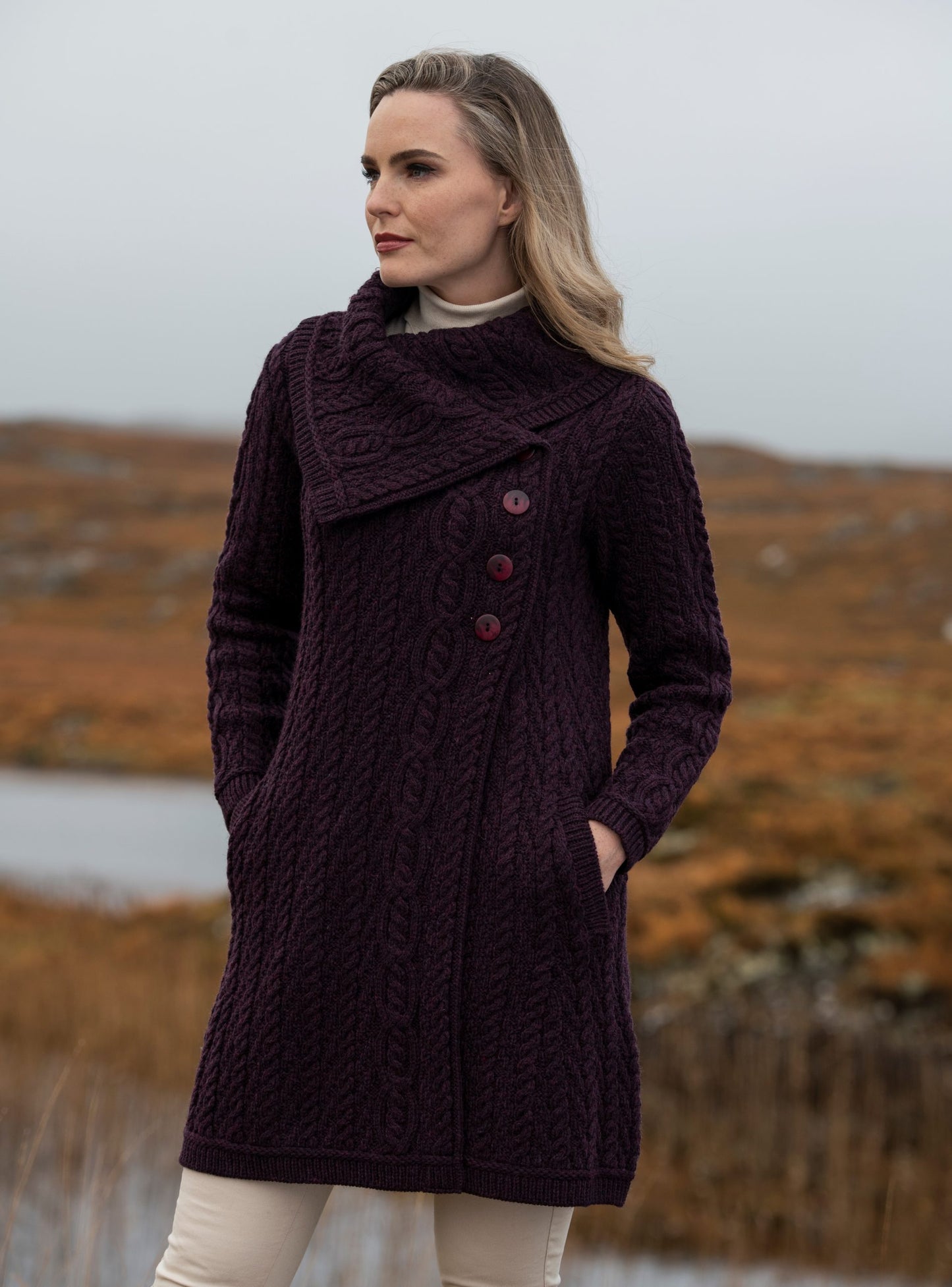 Aran Button Cardigan Coat | NEW Color [4 Colors]