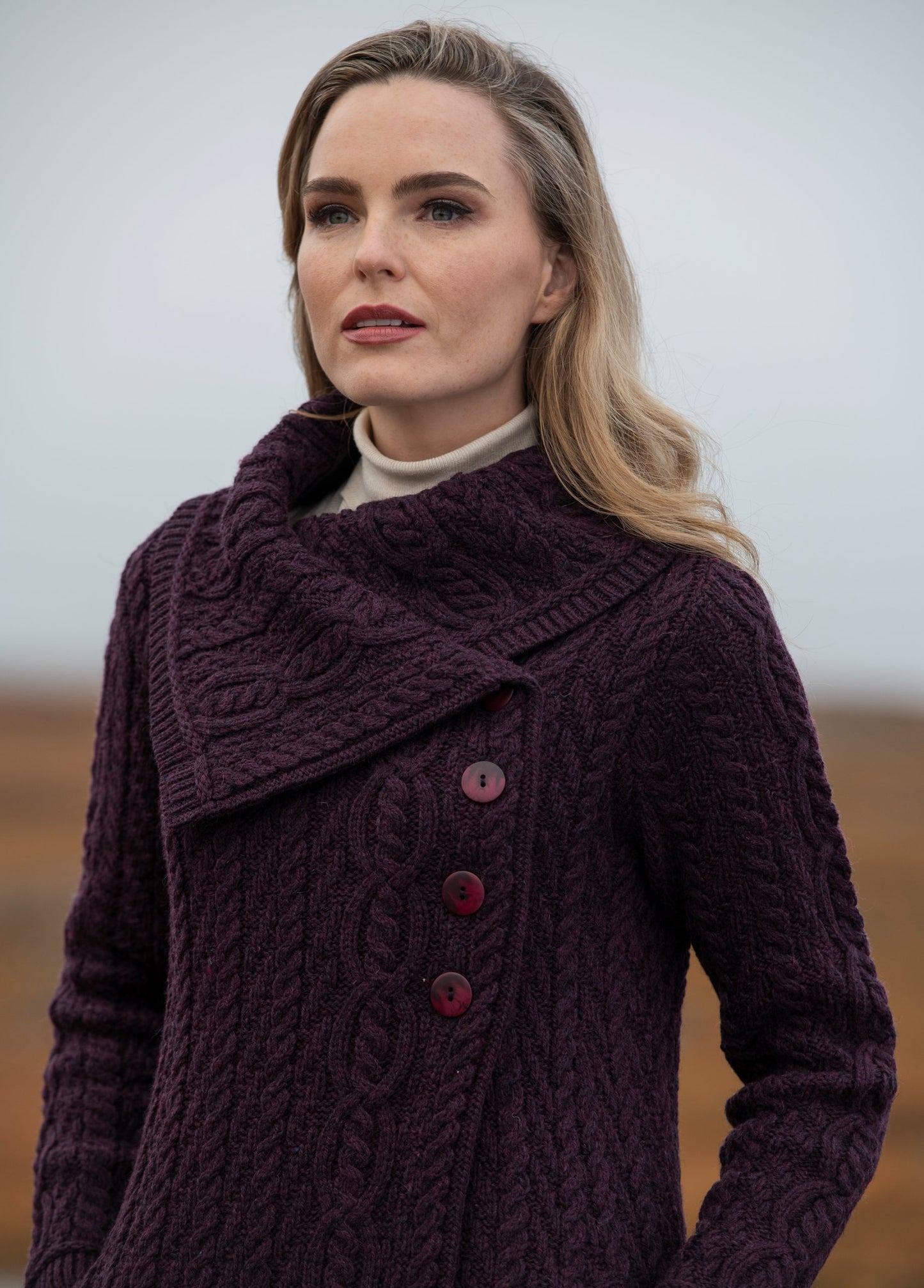 Aran Button Cardigan Coat | NEW Color [4 Colors]