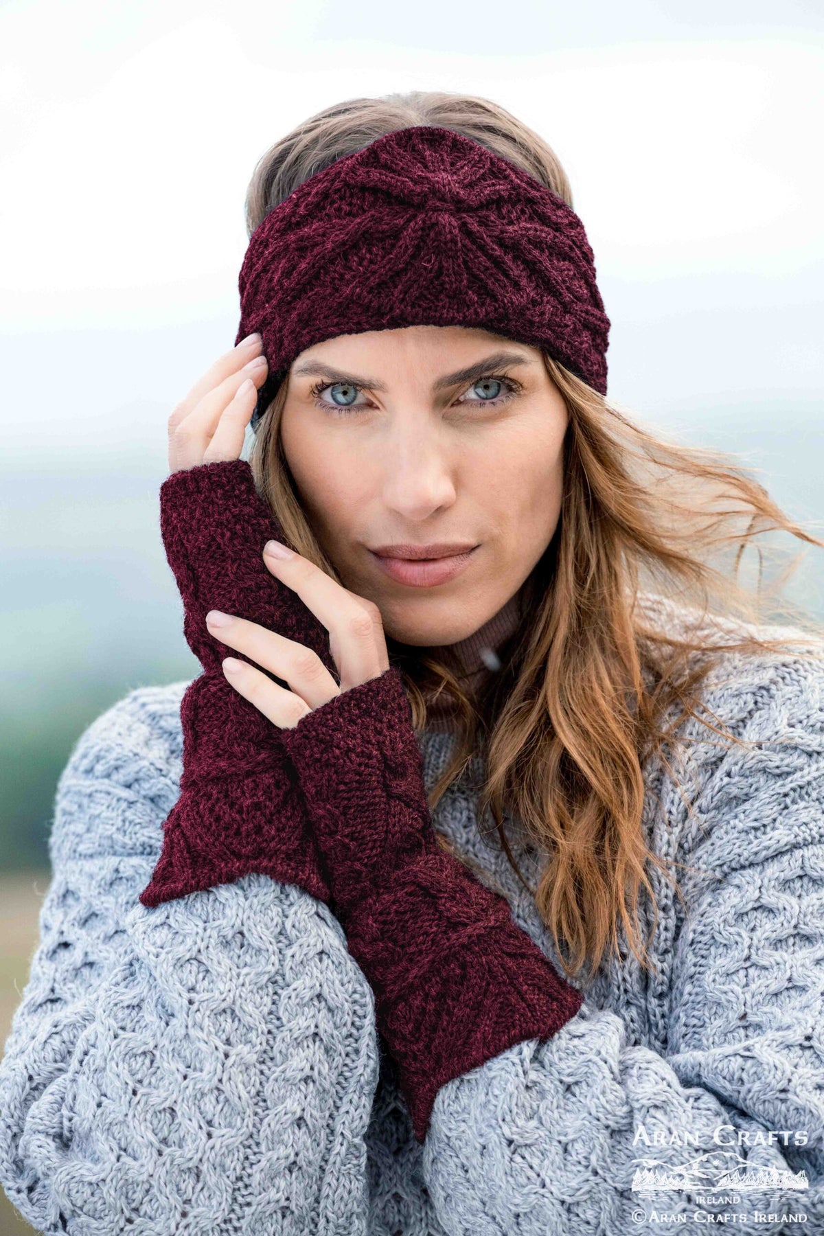 Wool Arm Rests Merino Wool Women's Aran Arm Warmers | Scotland House, Ltd.