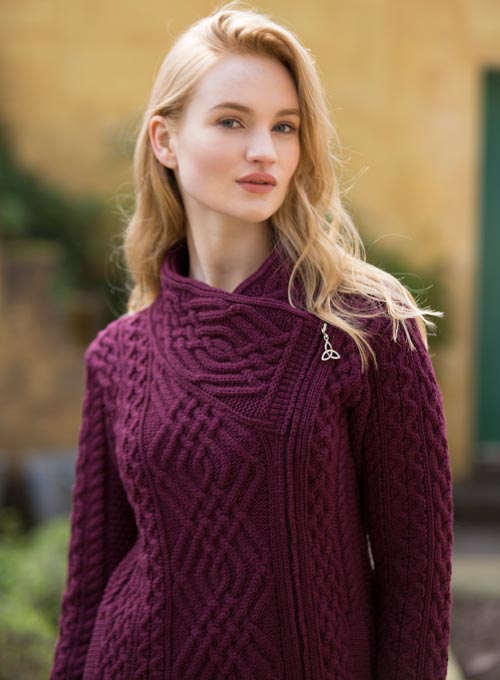 Aran Long Side-Zip Sweater [3 Colors] – Scotland House, Ltd.
