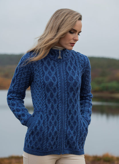 Aran Short-Zip Cardigan Sweater [2 Colors]