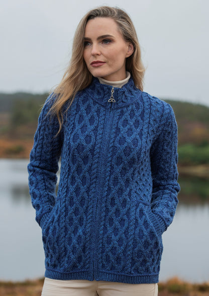 Aran Short-Zip Cardigan Sweater [2 Colors]