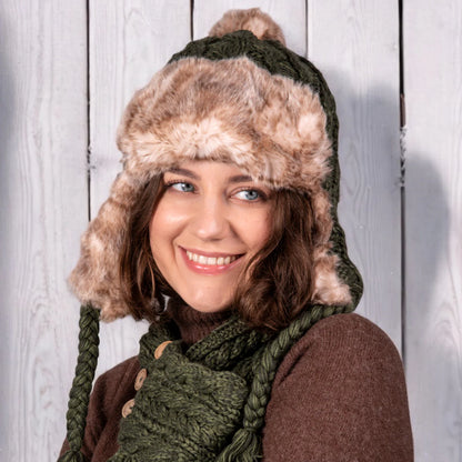 Aran Cable Trapper Hat [3 Colors]