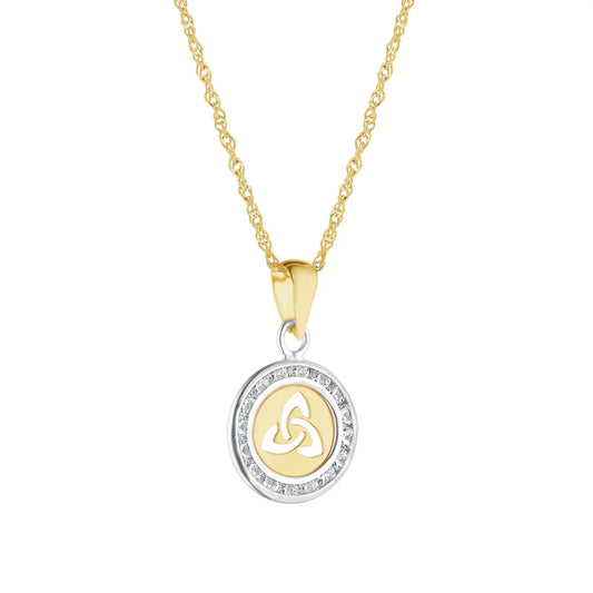 Petite Gold Round Trinity Knot Pendant