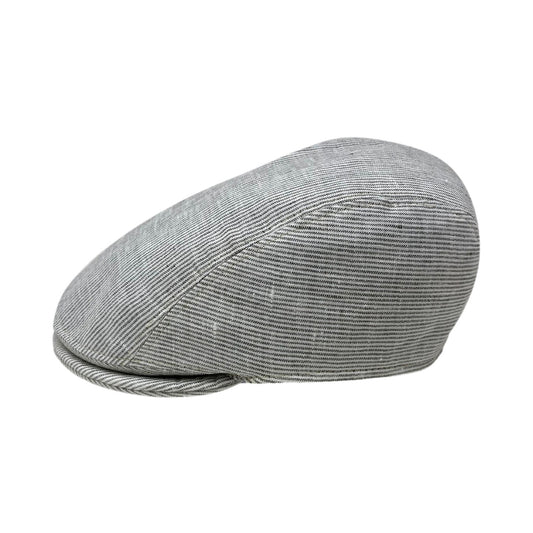 Boston Pinstripe Linen Driving Cap