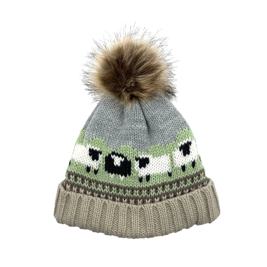 Aran Knitted Sheep Beanie [3 Colors]