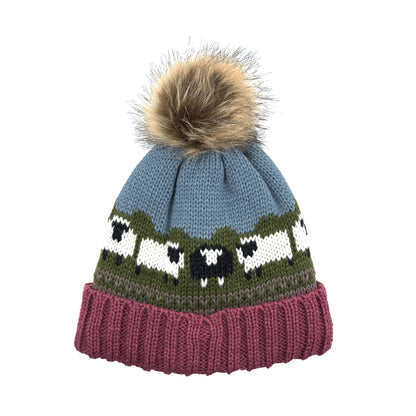 Aran Knitted Sheep Beanie [3 Colors]