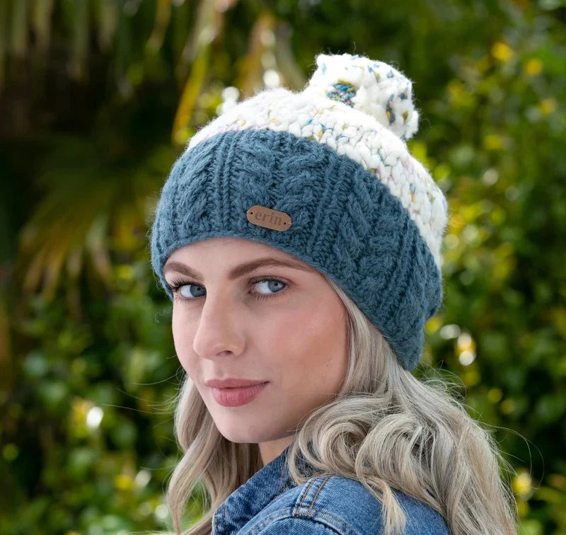 Uneven Wool Bobble Fleck Hat [ 2 Colors]