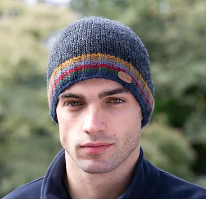 Men’s Ribbed Stripe Beanie [2 Colors]