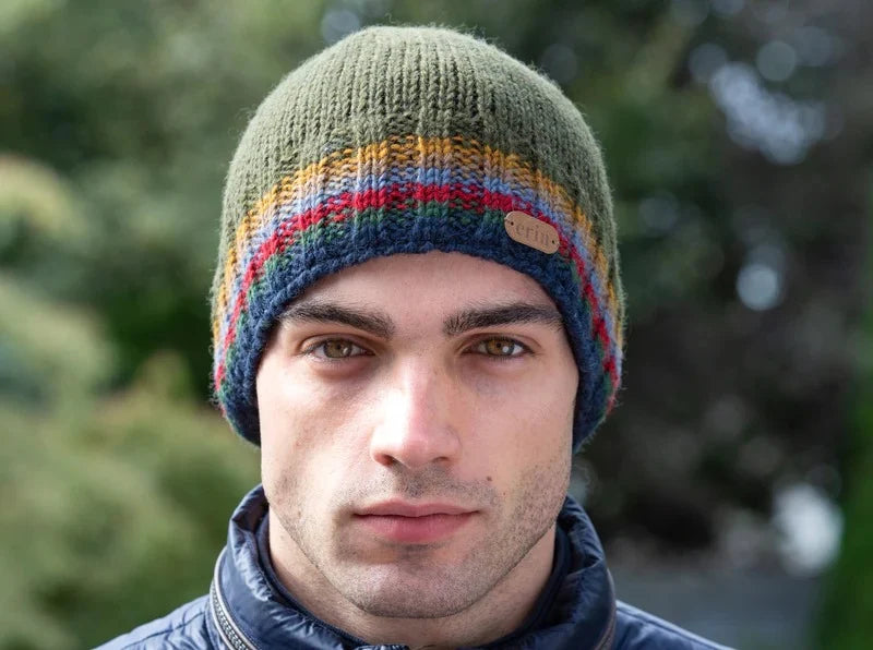 Men’s Ribbed Stripe Beanie [2 Colors]