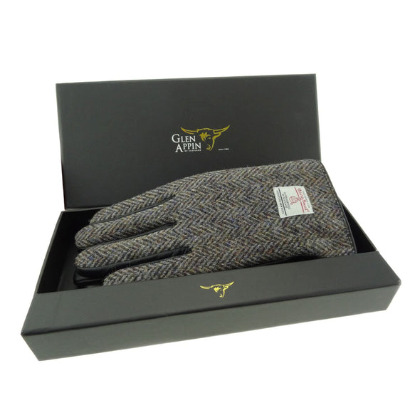 Men's Harris Tweed and Leather Gloves [3 Colors]