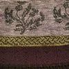 pink, purple, gold & black wool & chenille scarf with thistle design