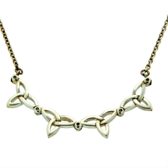 silver & diamond Celtic trinity knot pendant