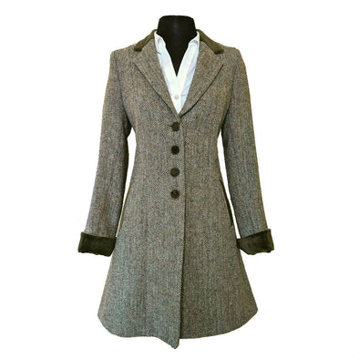 Tara 3/4 Length Harris Tweed Coat [2 Colors]