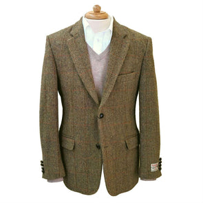 Harris Tweed Jacket | Gold with Red Check