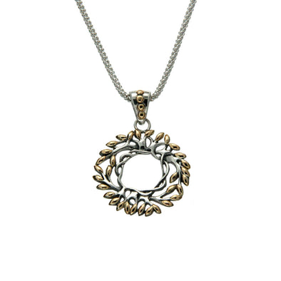 circular gold & silver "tree of life" Celtic necklace, smaller version