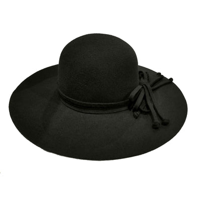 black wool sun hat for women