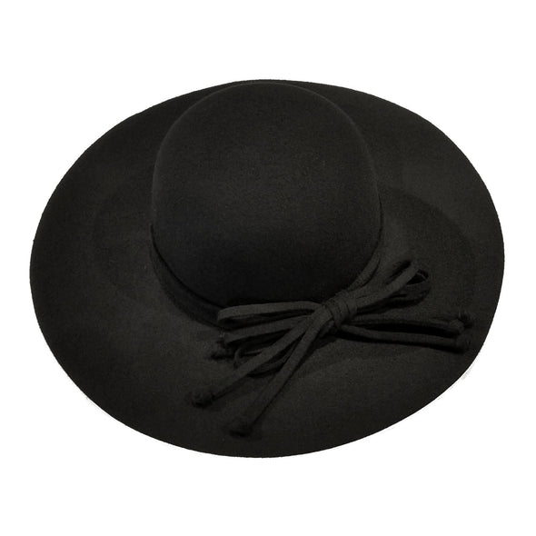 black wool sun hat for women