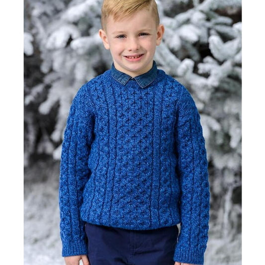 Kid's Aran Crewneck Sweater