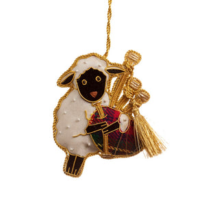 Bagpiping Sheep Ornament