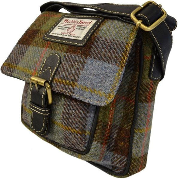 Harris Tweed & Leather Buckle Bag — [ 3 Colors ]