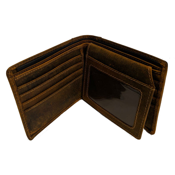 Vintage Leather Tri-fold Wallet