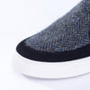 black & grey herringbone Harris Tweed trainer shoes for women