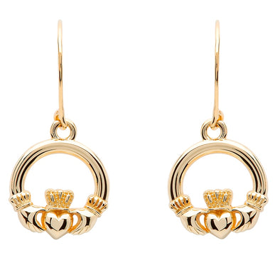 Gold Claddagh Earrings